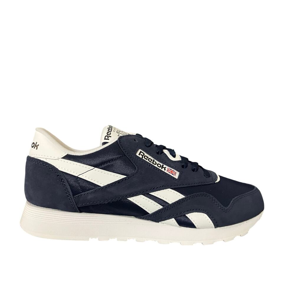 Reebok Men's Classic Nylon Casual Sneakers Size 9 Navy White 89’ New in Box